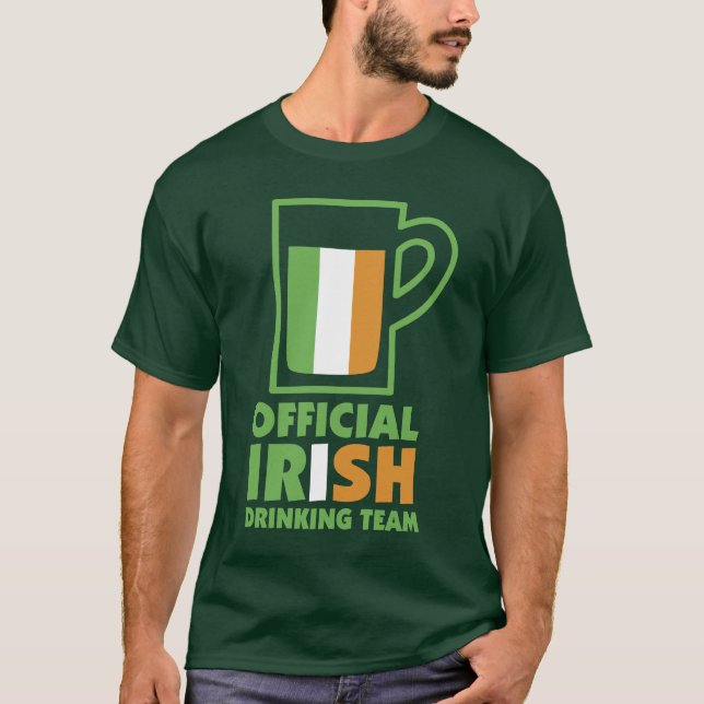 Officiella irländska öllagSts Patrick dag Tee Shirt (Framsida)