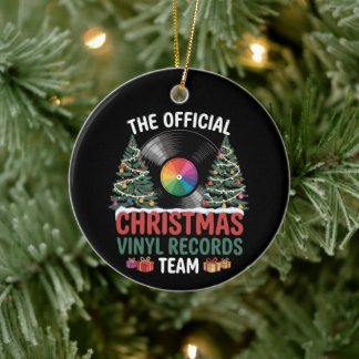 Officiella jul vinylskivor Team Holiday Xmas Julgransprydnad Keramik