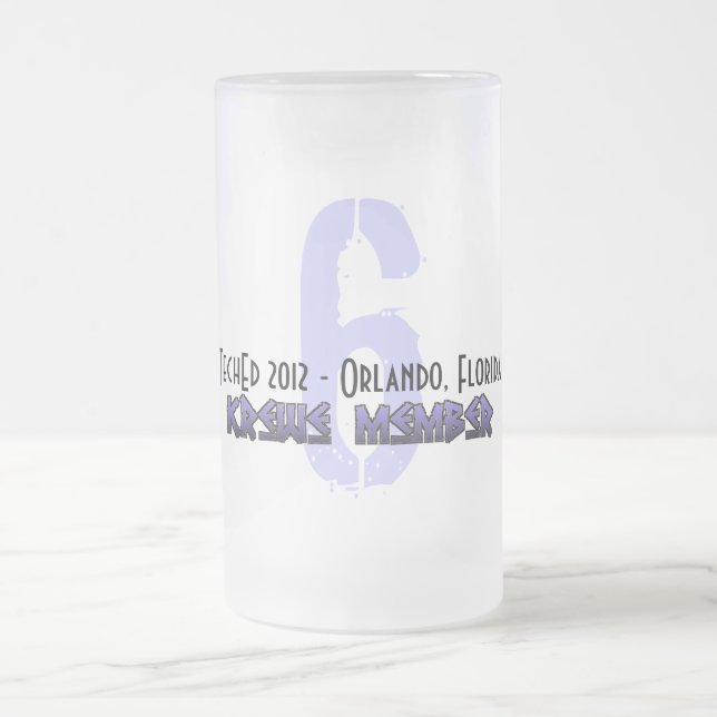 Officiella Krewe TechEd 2012 "6" ölmugg Frostat Ölglas (Center)