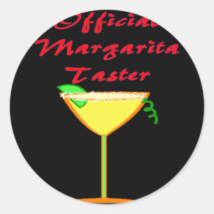Officiella margaritaTasterT-tröja & gåvor Runt Klistermärke