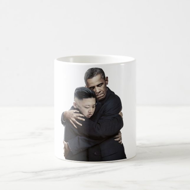 Officiella Obama som kramar den Kim Jong-un muggen Kaffemugg (Center)