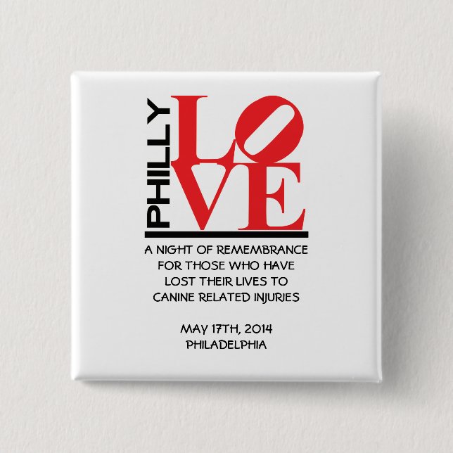 Officiella Philly 2014 klämmer fast Knapp (Framsida)