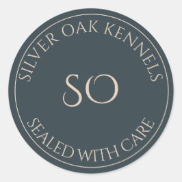 Officiella Silver Oak Kennels "Sealed with Care" S Runt Klistermärke