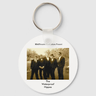 Officiella Waterproof flodhästar Keychain Nyckelring