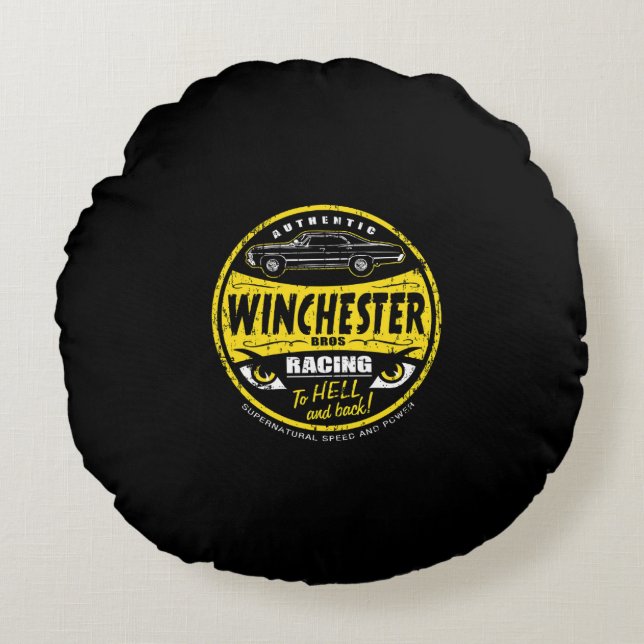 Officiella Winchester Bros Rund Kudde (Framsidan)