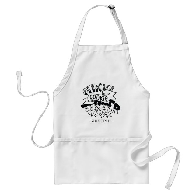 Officiellen Cookie Tester Helgdag Apron med eget n Förkläde (Framsidan)