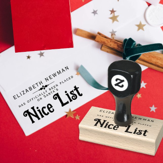 Officiellen elegant Naughty eller Nice List Jultom Stämpel (Skapare uppladdad)