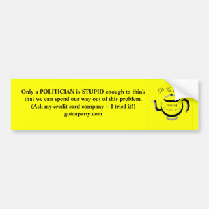 Officiellen går Teapartyet! Bildekal