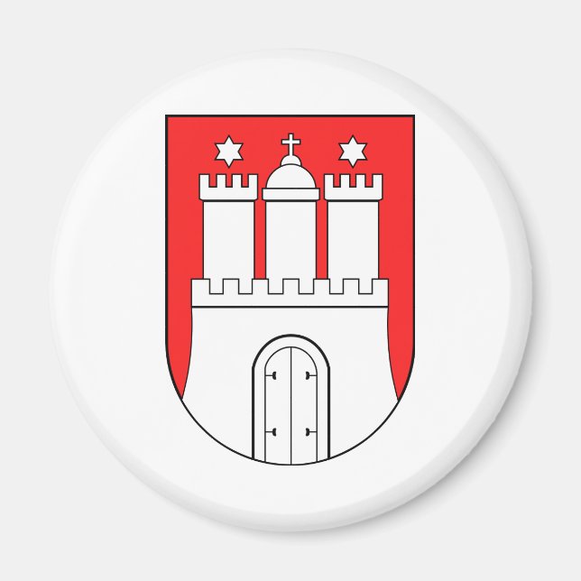 Officiellen Jackar Arm Hamburg-Tyskland symbol Magnet (Framsidan)