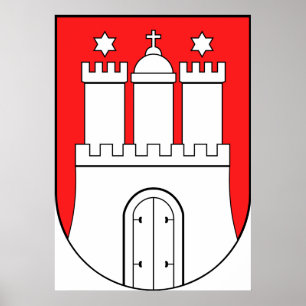 Officiellen Jackar Arm Hamburg-Tyskland symbol Poster