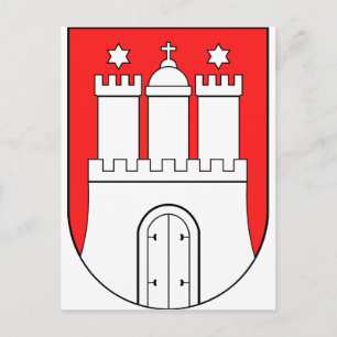 Officiellen Jackar Arm Hamburg-Tyskland symbol Vykort