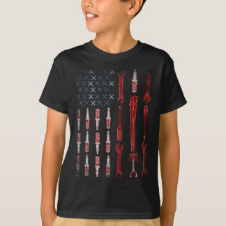 Officiellen Mechanic USA flagga T Shirt