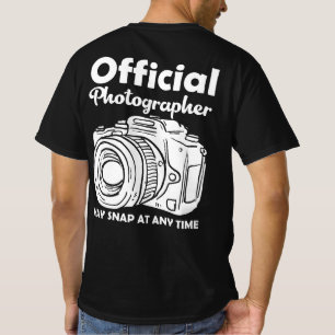 Officiellens fotoskrivare kan när som helst fästa t shirt
