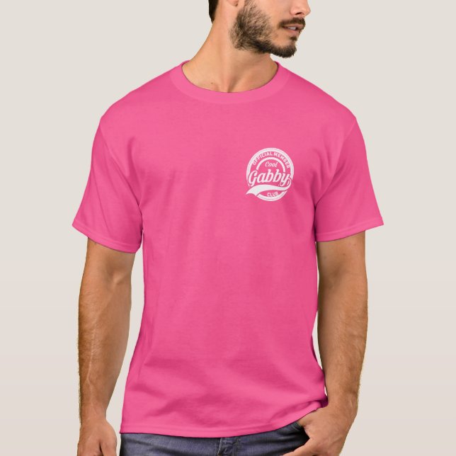 Officiellens medlemsCoola Gabby-Klubb T Shirt (Framsida)