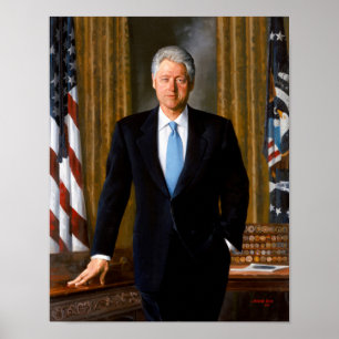 Officiellens president Porträtt Bill Clinton Poster