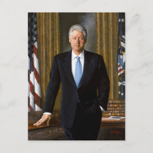 Officiellens president Porträtt Bill Clinton Vykort