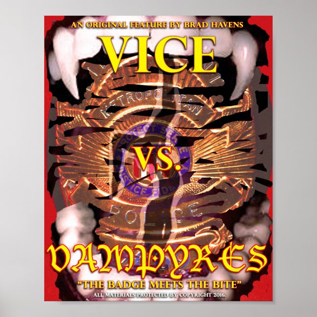 Officiellens Vice kontra Vampyres Poster (Framsidan)