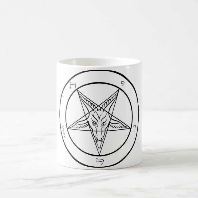Officiellkyrka av Satan Sigil av den Baphomet Kaffemugg (Center)