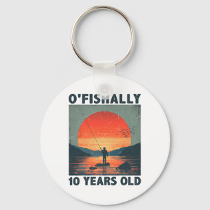Officiellt 10 år gammal 2015 Fiske Fiskare 10-årsj Nyckelring