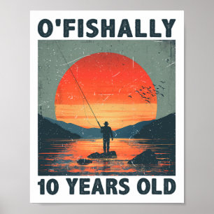 Officiellt 10 år gammal 2015 Fiske Fiskare 10-årsj Poster