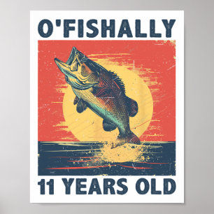 Officiellt 11 år gammal 2014 Fiske Fiskare 11-årsd Poster