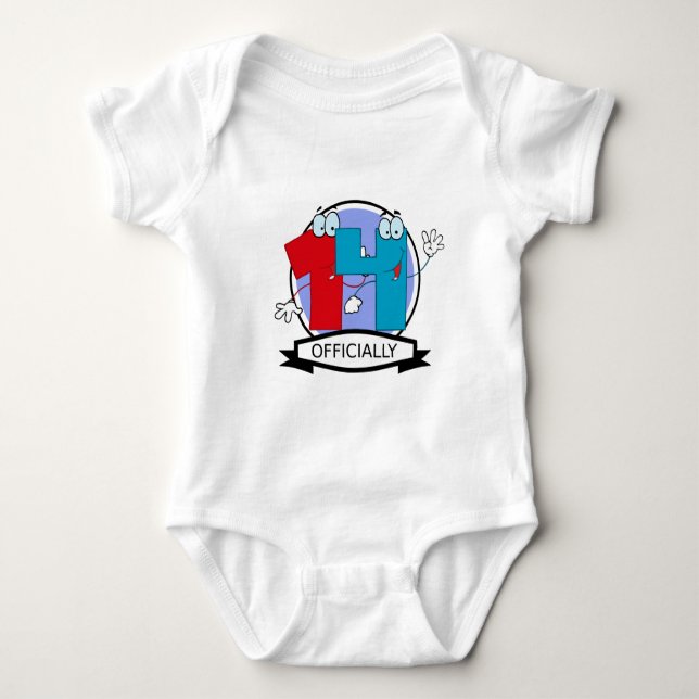 Officiellt 14-års födelsedagsbanner tee shirt (Framsida)
