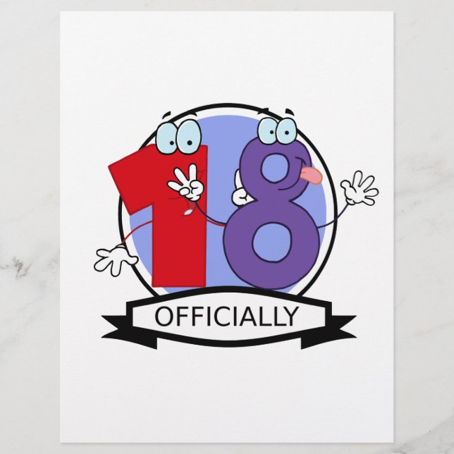 Officiellt 18 Logotyp på födelsedagen (Framsida)