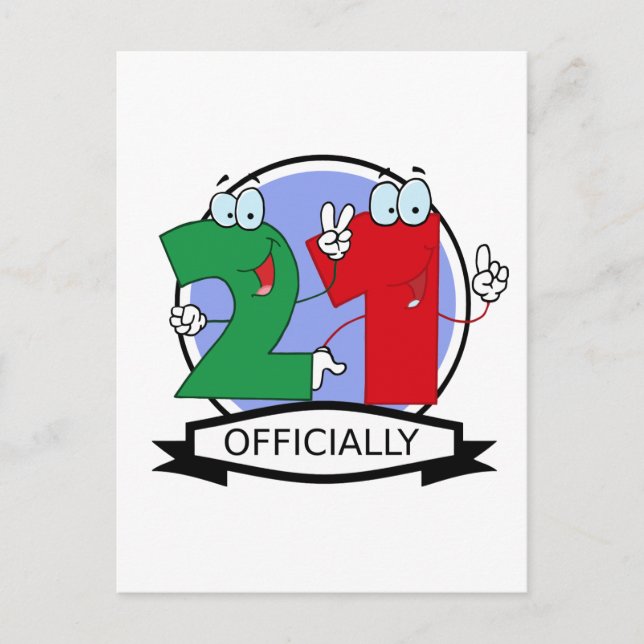 Officiellt 21-dagarsbanderoll vykort (Framsida)