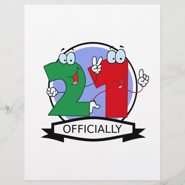Officiellt 21 Logotyp på födelsedagen (Framsida)
