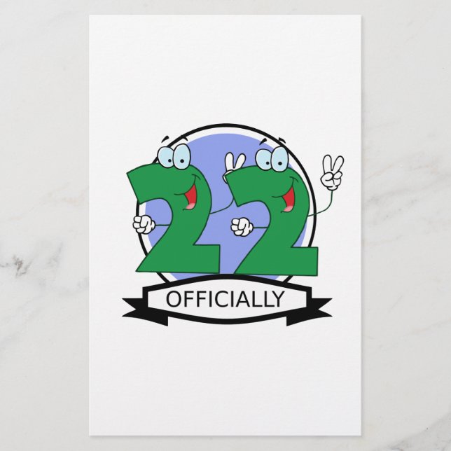 Officiellt 22-dagars Logotyp Brevpapper (Framsida)