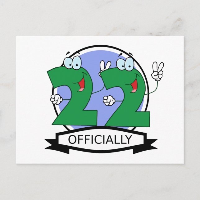 Officiellt 22-dagars Logotyp Vykort (Framsida)