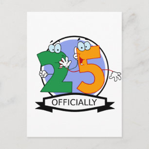 Officiellt 25-dagars Logotyp Vykort