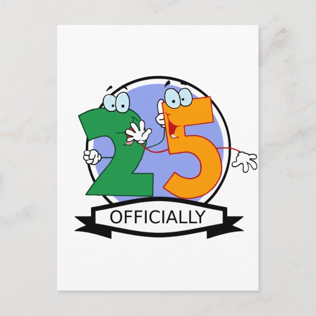 Officiellt 25-dagars Logotyp Vykort (Framsida)