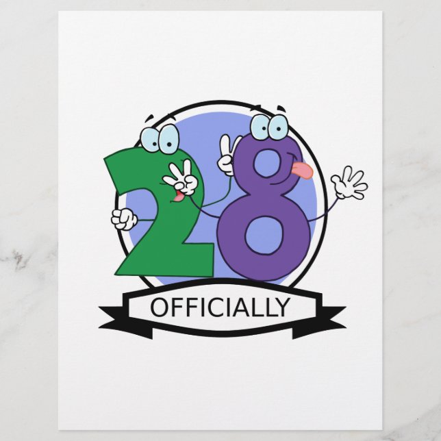 Officiellt 28 Logotyp på födelsedagen (Framsida)