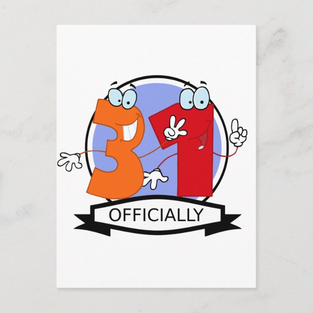 Officiellt 31-dagarsbanderoll vykort (Framsida)