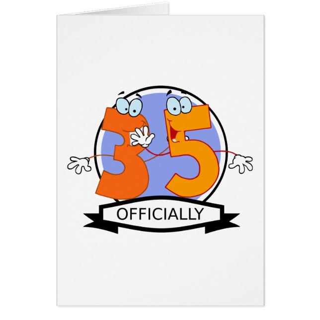 Officiellt 35-dagarsbanderoll hälsningskort (Framsidan)