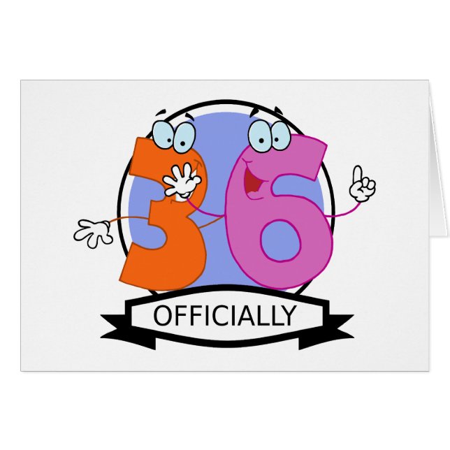 Officiellt 36-dagarsbanderoll hälsningskort (Framsidan Horizontal)