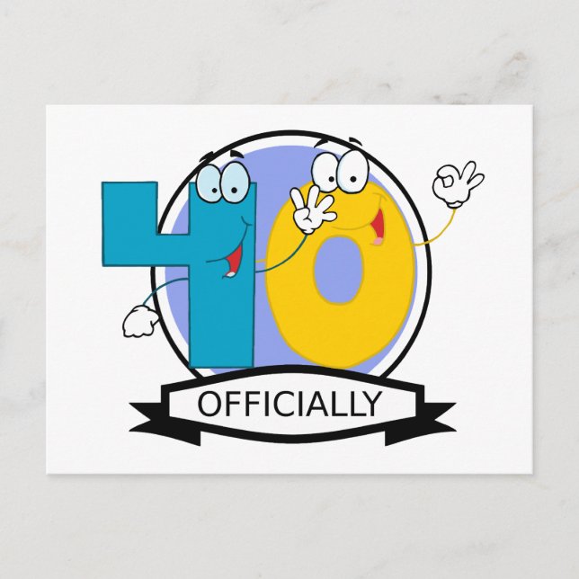 Officiellt 40-dagars Logotyp Vykort (Framsida)