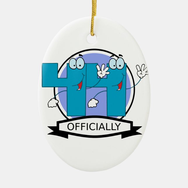 Officiellt 44 Logotyp på födelsedagen Julgransprydnad Keramik (Framsidan)