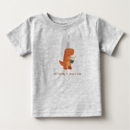Officiellt 4 år gammal Dinosaurie Pojkar Födelseda T Shirt