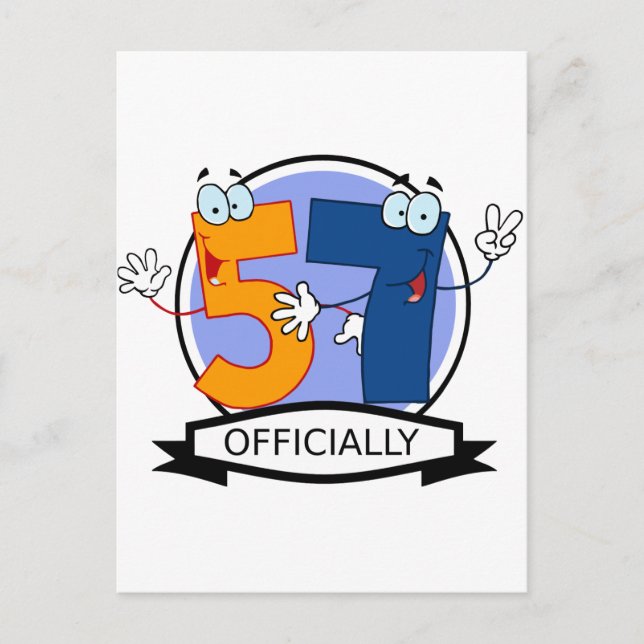 Officiellt 57 Logotyp på födelsedagen Vykort (Framsida)
