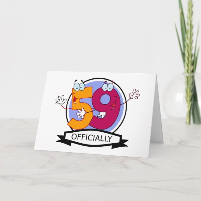 Officiellt 59 Logotyp på födelsedagen Kort (Framsida)