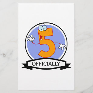 Officiellt 5-dagarsbanderoll brevpapper