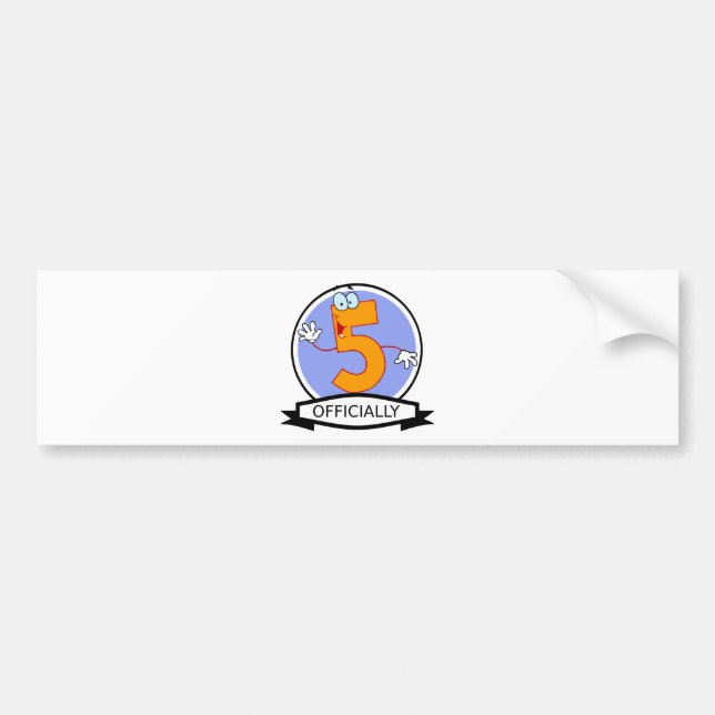 Officiellt 5 Logotyp på födelsedagen Bildekal (Framsidan)