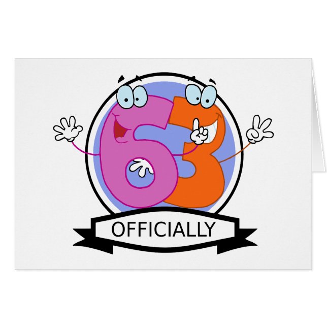 Officiellt 63-dagarsbanderoll hälsningskort (Framsidan Horizontal)