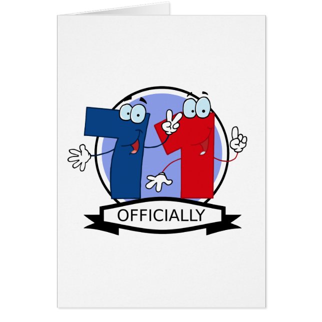 Officiellt 71-dagarsbanderoll hälsningskort (Framsidan)