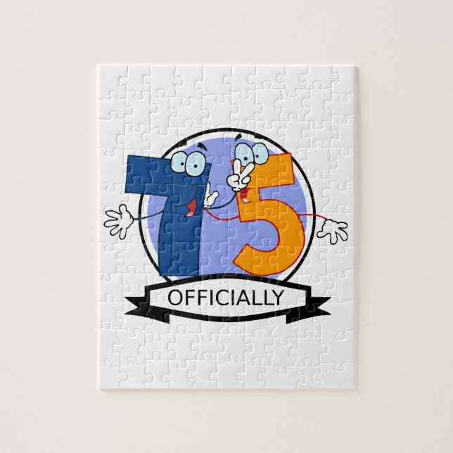 Officiellt 75-dagarsbanderoll pussel (Vertikal)