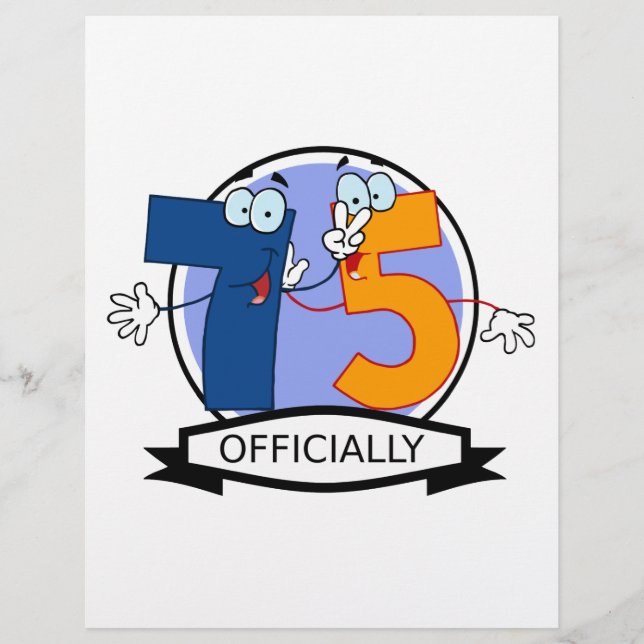 Officiellt 75 Logotyp på födelsedagen (Framsida)