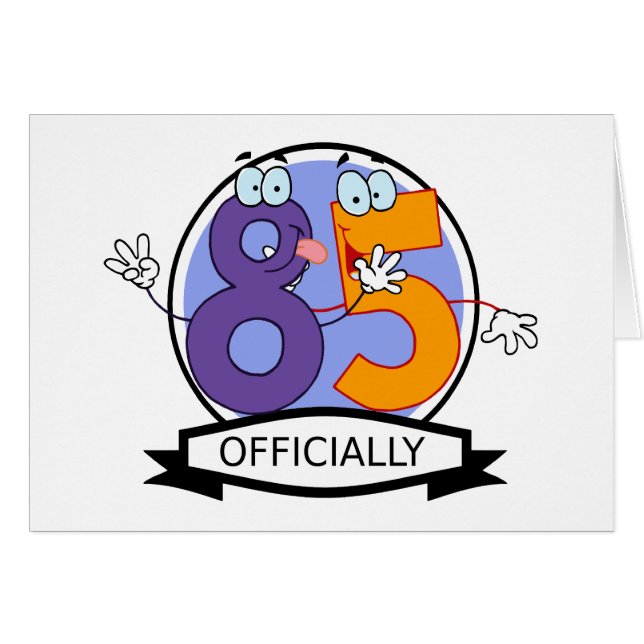 Officiellt 85-dagarsbanderoll hälsningskort (Framsidan Horizontal)