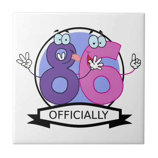 Officiellt 86-dagarsbanderoll kakelplatta (Framsidan)